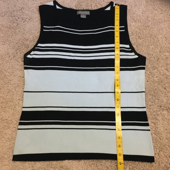 Blue Striped Rayon Blend Tank Top - Picture 13 of 13